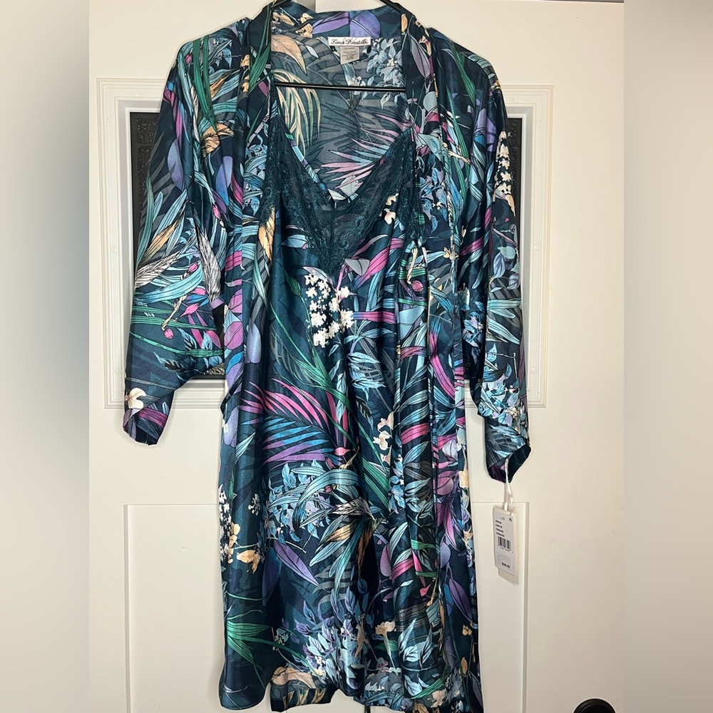Linea Donatella Blue Floral Chemise